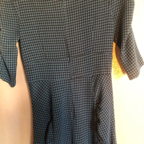 Teal and black houndstooth dress, Enz's - Picture 2 of 4